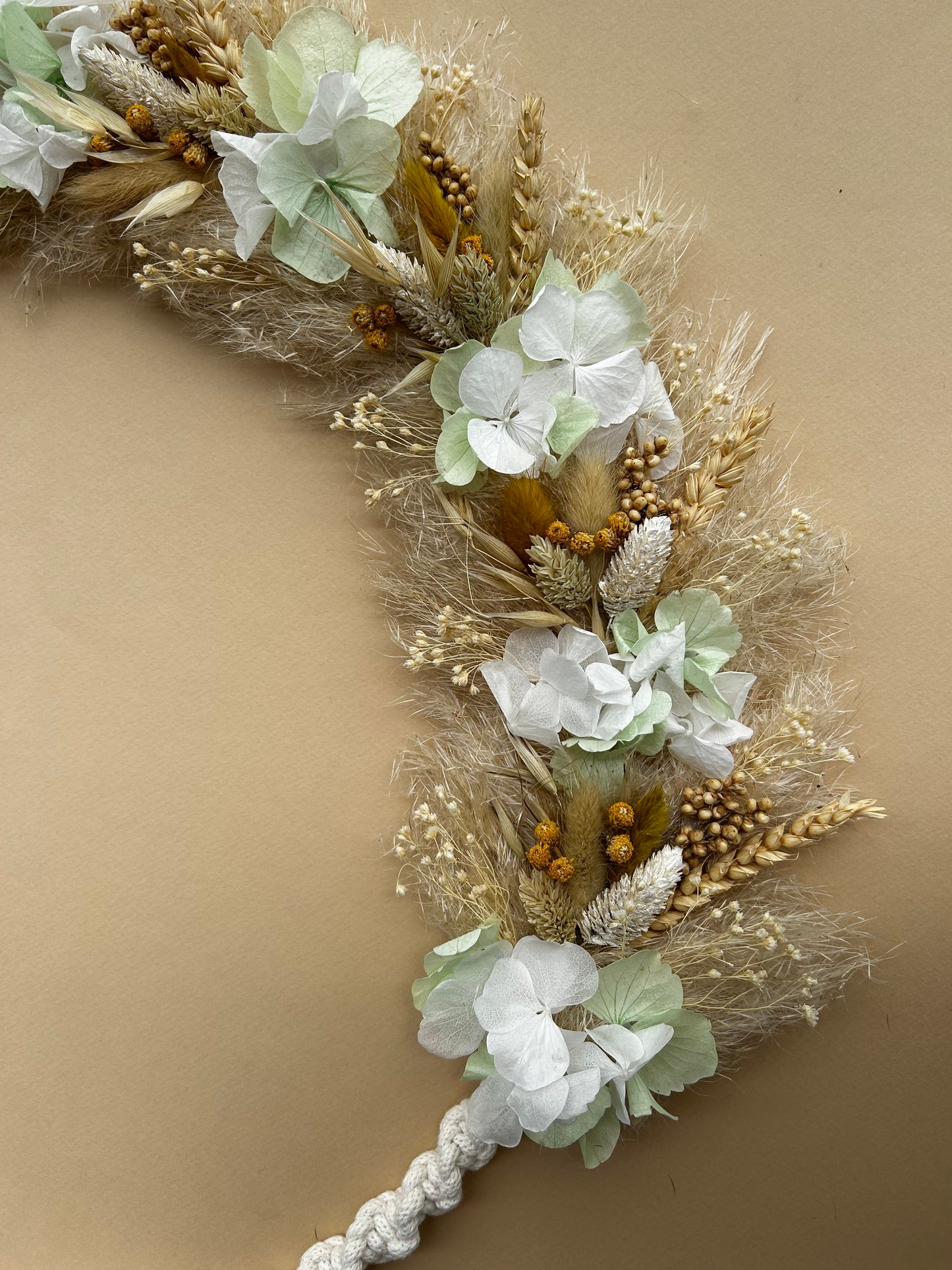 Couronne Paloma macramé & fleurs séchées