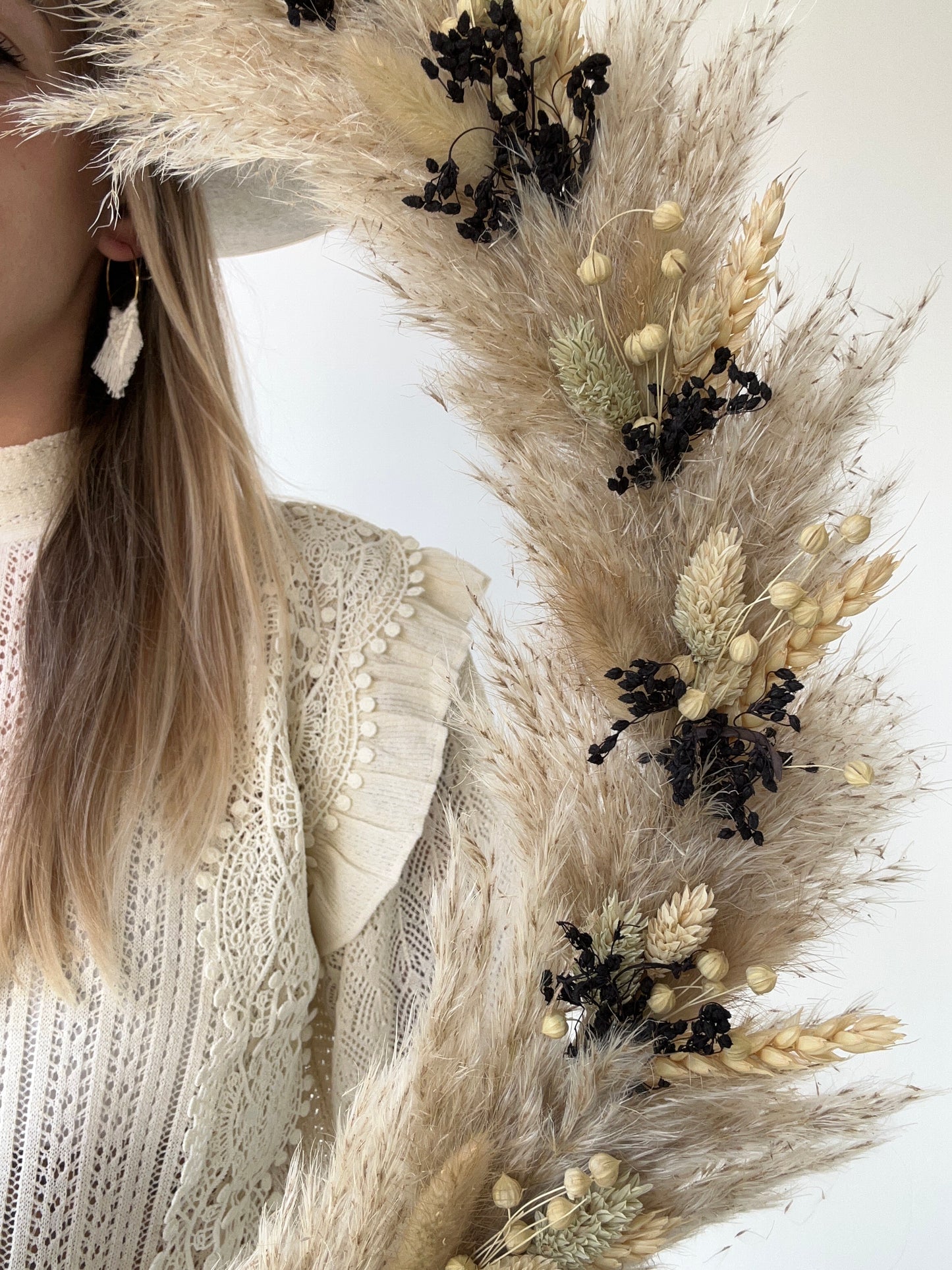 Couronne Luna fleurs séchées