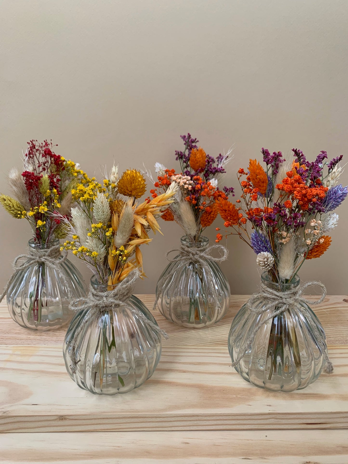 Bouquet fleurs séchées + vase médium