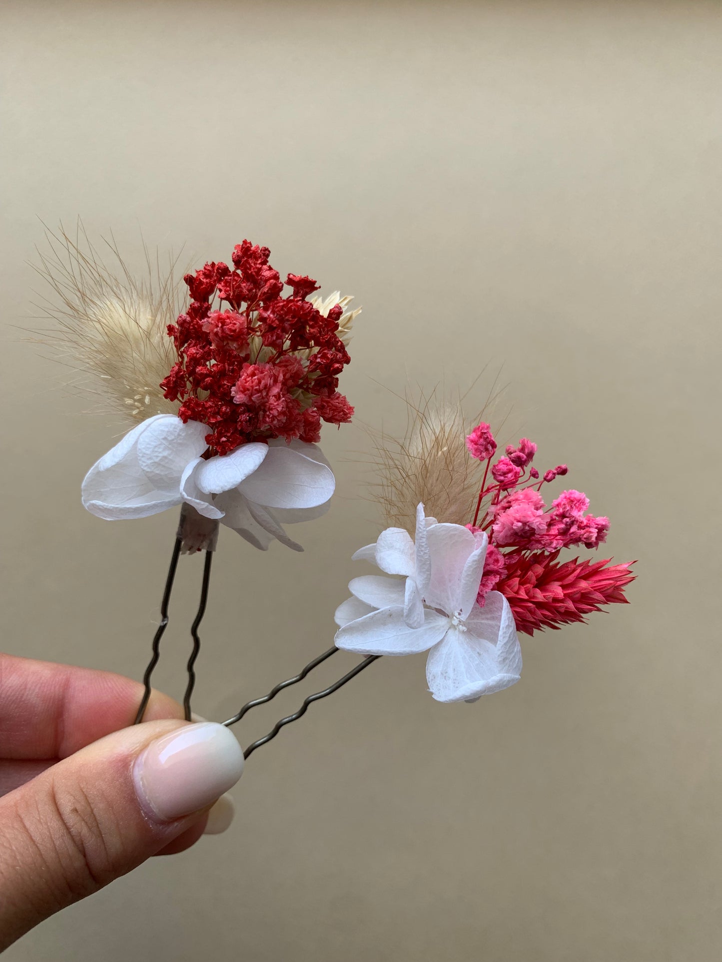 Pic fleuri rouge/rose
