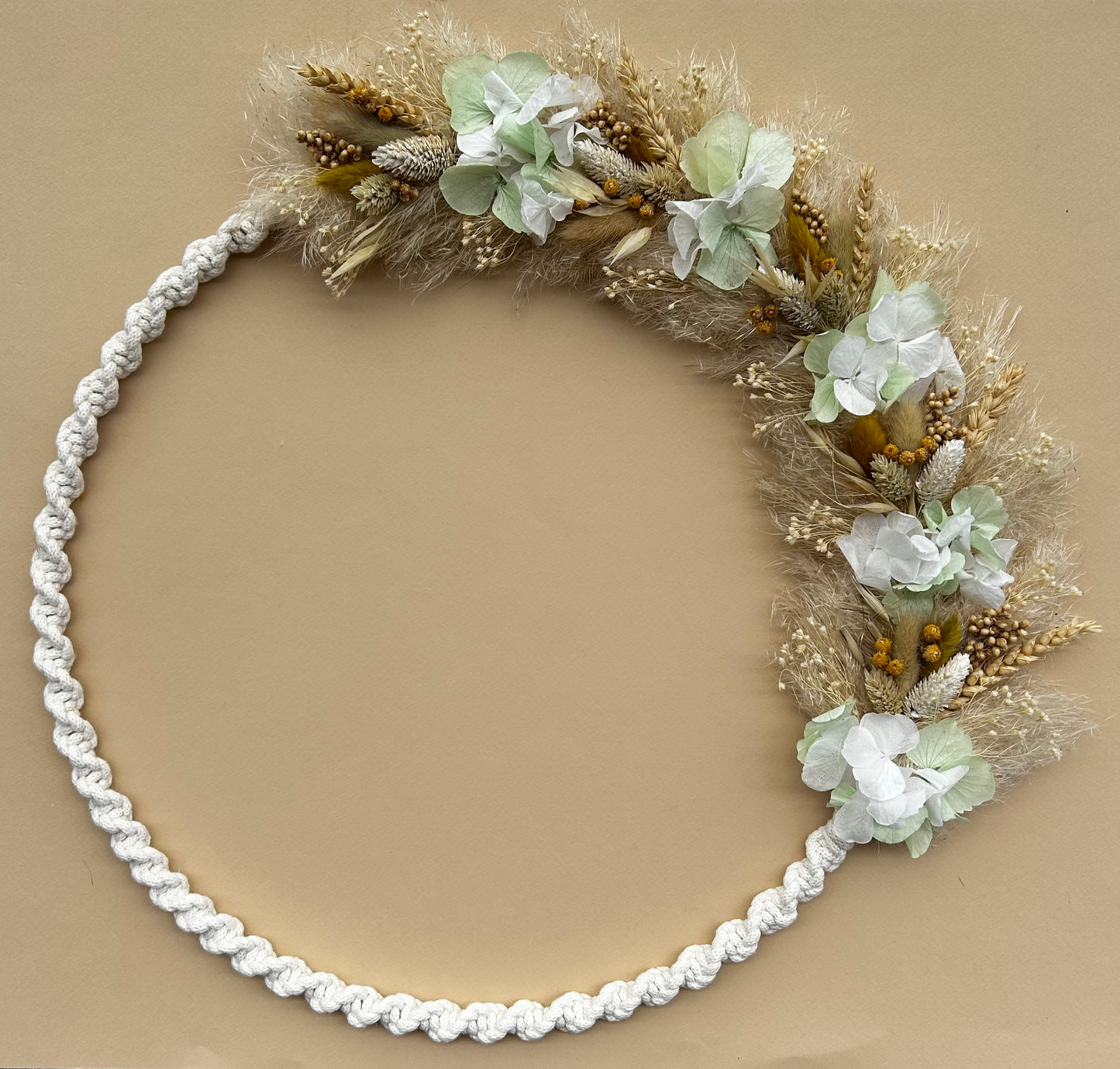 Couronne Paloma macramé & fleurs séchées