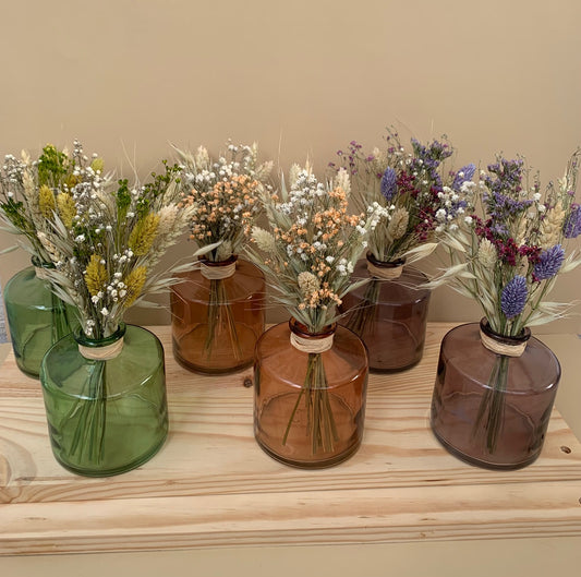 Bouquet fleurs séchées + vase standard