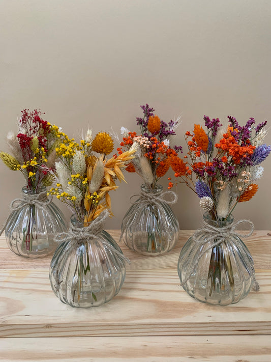 Bouquet fleurs séchées + vase médium