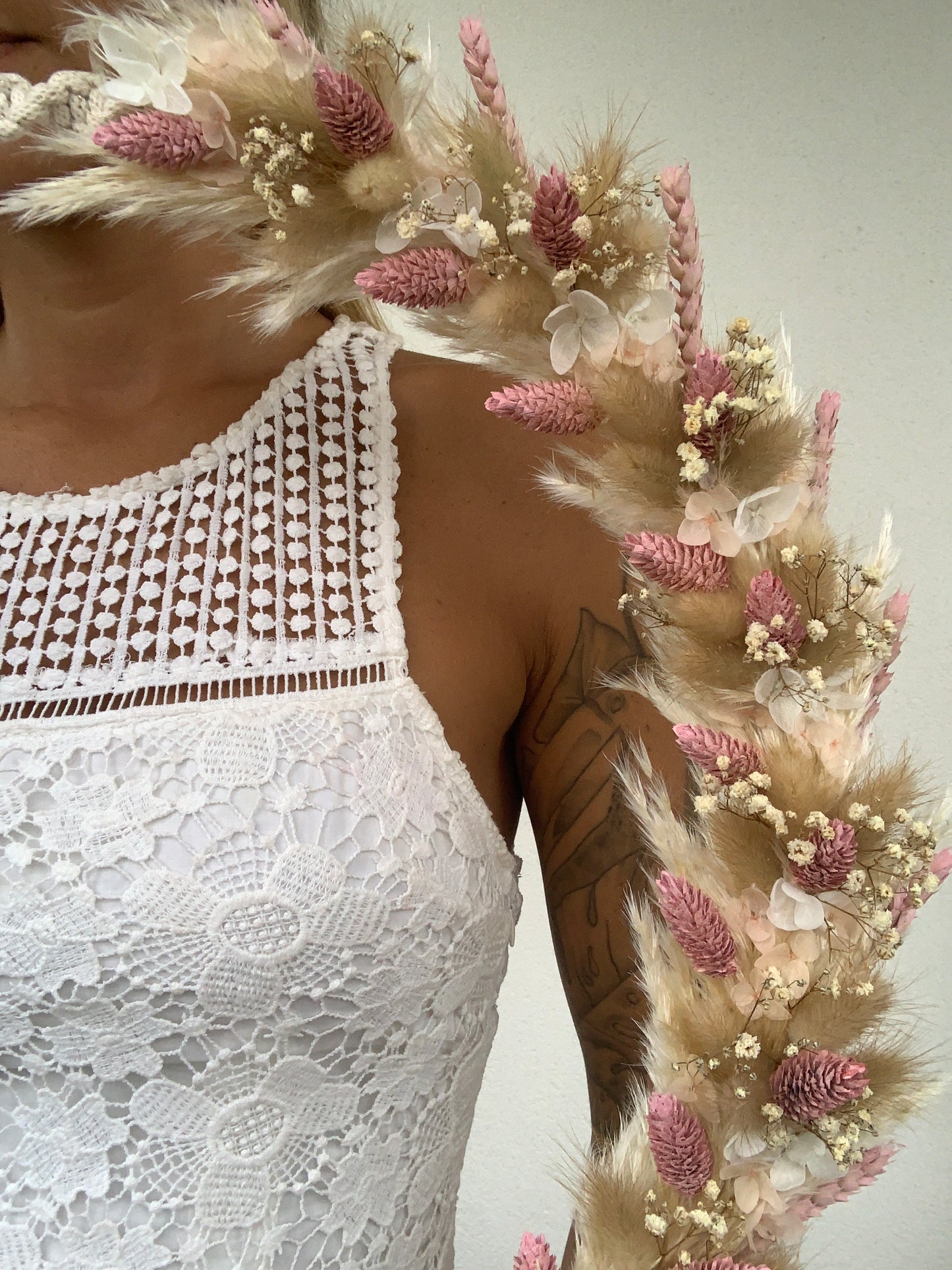 Couronne Luisa macramé & fleurs séchées